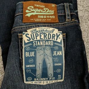 Superdry standard blue skinny jeans nwt